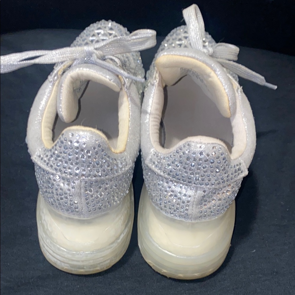 Silver Rhinestone Sneakers - Picture 2 of 3